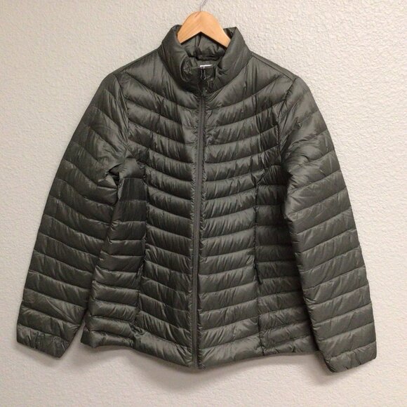 32 Degrees Heat 90% Down Womens Olive Green Lightweight Puffer Jacket Large - Picture 9 of 9